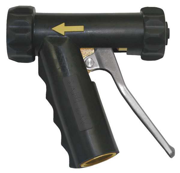 Sani-Lav Pistol Grip Spray Nozzle, 3/4" Female, 150 psi, 7 gpm, Black N1TB