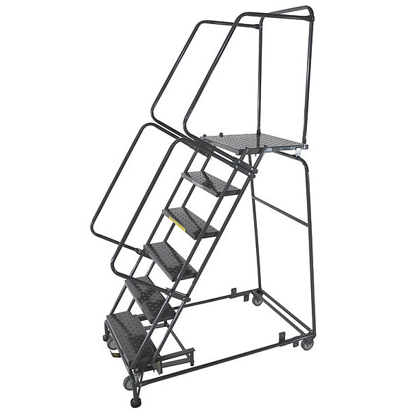 Ballymore 93 in H Steel Rolling Ladder, 6 Steps, 450 lb Load Capacity WA-063221R