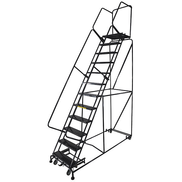 Ballymore 153 in H Steel Rolling Ladder, 12 Steps, 450 lb Load Capacity WA123221GSU