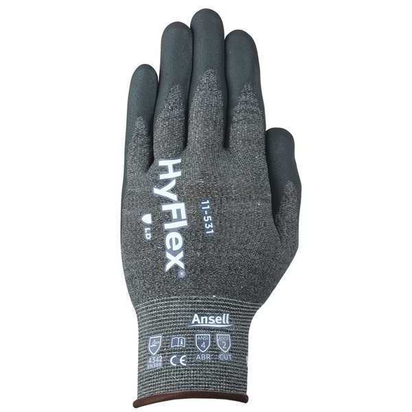 Ansell Cut Resistant Coated Gloves, A2 Cut Level, Nitrile, 11, 1 PR 11-531VP