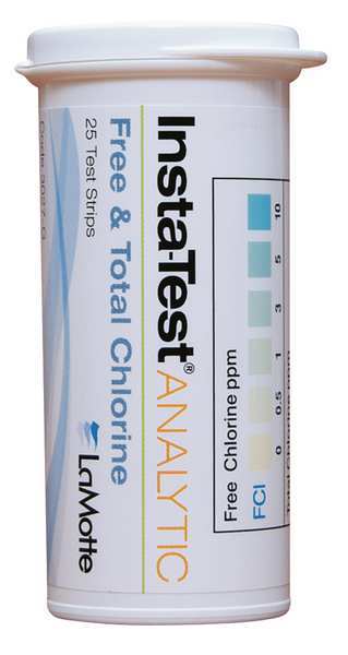 Insta-Test Test Strip, Free/Total Chlorine, 0-10ppm 3027-G