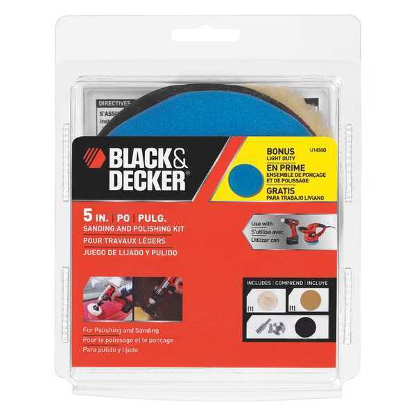 Black & Decker 5" Sanding and Polishing Kit w/BONUS Light-Duty Bonnet U1450B