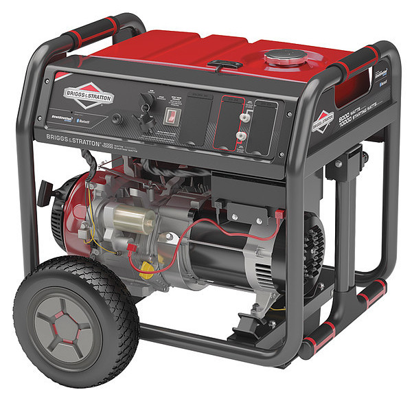 Briggs & Stratton Portable Generator, 8000 Rated, 10,000 Surge, 66.6/33.3 A 30742