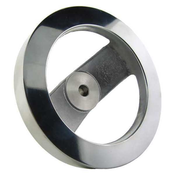 Zoro Select Two Spoke Wheel, 6.00" Diameter, Silver 30706P