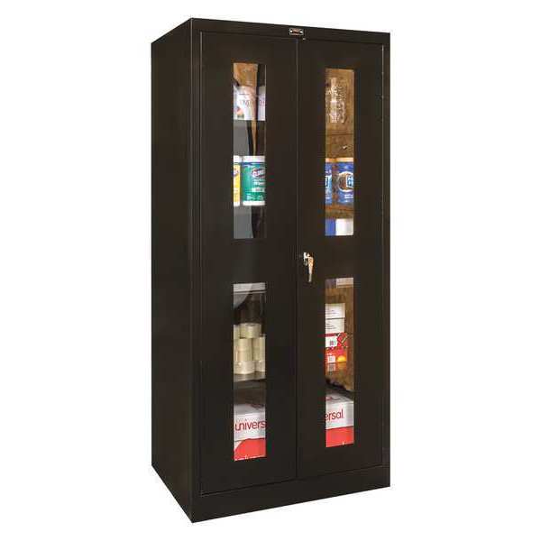 Zoro Select 24 ga. ga. Steel Storage Cabinet, 36 in W, 72 in H, Stationary 210S362472SV-ME