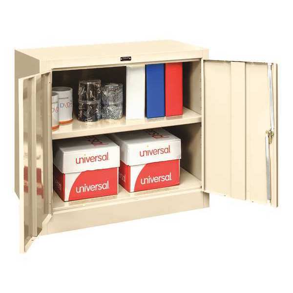 Zoro Select 24 ga. ga. Steel Storage Cabinet, 36 in W, 30 in H, Stationary 210S361830A-PT