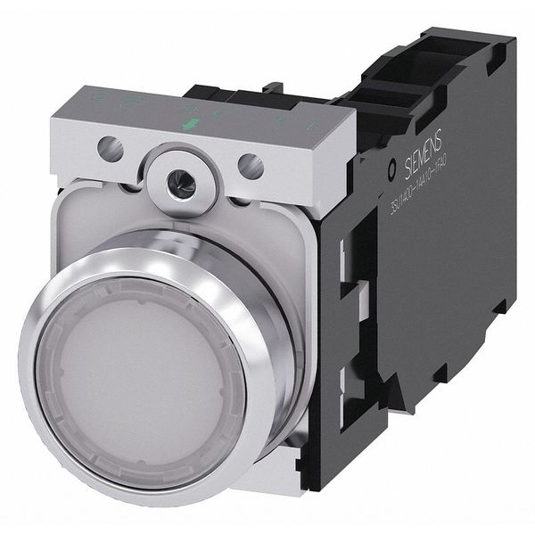 Siemens Illuminated Push Button, White, 22mm, LED 3SU1153-0AB60-1FA0