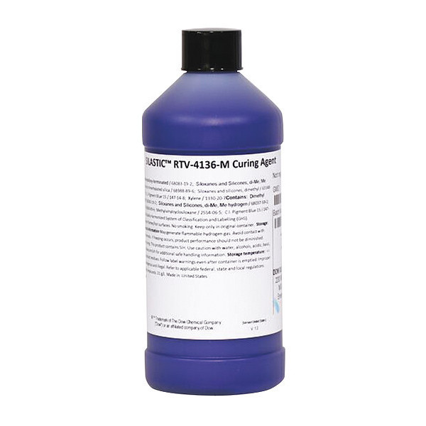 Dow Sealant, 400 g, Bottle, Blue, Silicone Rubber Base 4107122