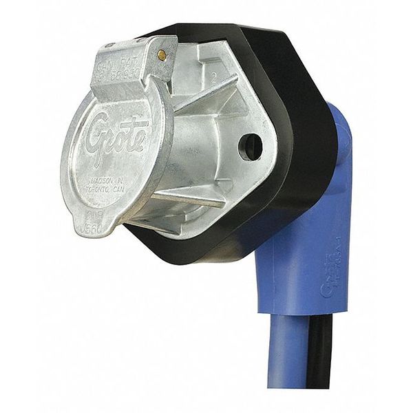 Grote Round Connector Socket, 24" L, Blue Color 87210