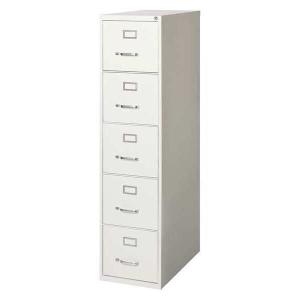 Hirsh 15" W 5 Drawer File Cabinet, Light Gray, Letter 17779