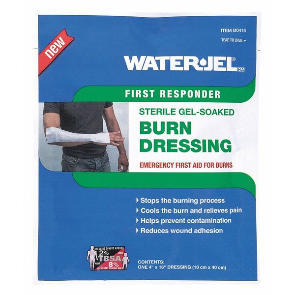 Waterjel Burn Dressing, Sterile, Blue, 16" L, PK7 B0416-28.69.000