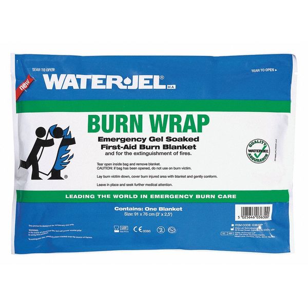 Waterjel Burn Wrap, Sterile, Blue, Wool, 36" L G3630P-4.69.000