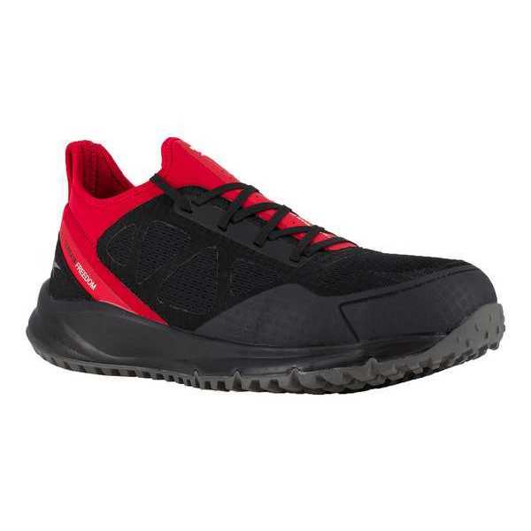 Reebok Work Shoes, 9-1/2, W, Black, Steel, Mens, PR RB4093