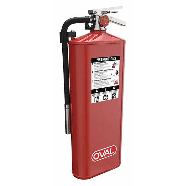 Oval Fire Extinguisher, 4A:80B:C, Dry Chemical, 10 lb 10HABC