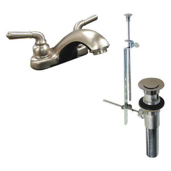 Dominion Faucets Dual-Handle 4'' Mount, Two Handle Faucet, for Lavatory, Brushed Nickel 77-3190