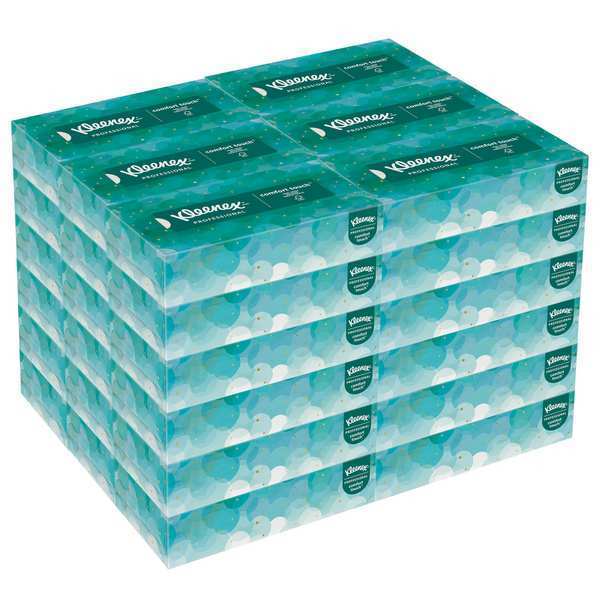 Kimberly-Clark Professional Facial Tissue, Kleenex Comfort Touch, Flat Box, 2 Ply, 100 Sheets/Box, 36 Pack 21400