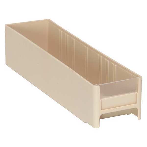 Quantum Storage Systems Not Specified Interlocking Storage Bin, Polystyrene, 2-3/4 in W, 2-1/2 in H, Ivory, 11 in L IDR201IV