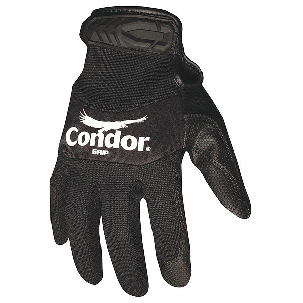 Condor Mechanics Gloves, S, Black, Spandex/Neoprene 42KZ59