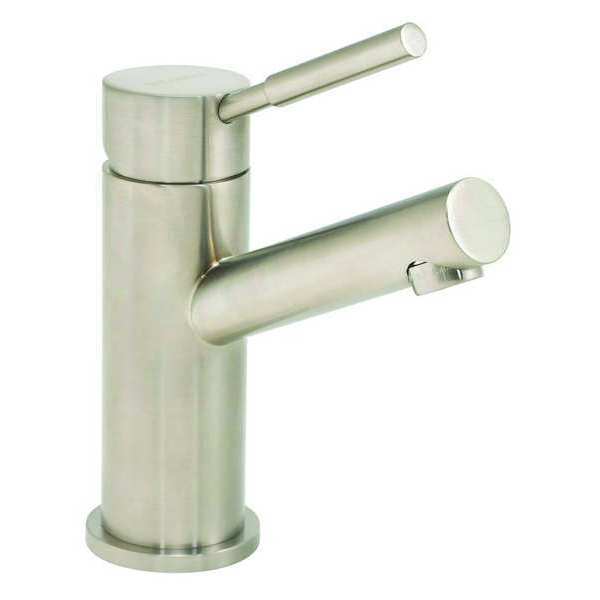 Speakman Manual Single Hole Mount, 1 Hole Angled Straight Bathroom Faucet, Brushed Nickel SB-1003-E-BN