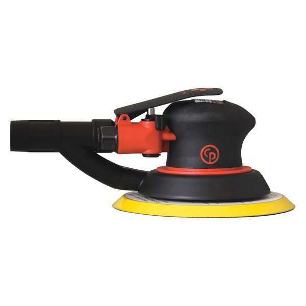 Chicago Pneumatic 6 Inch Air Random Orbital Sander, Self Vac, Hook & Loop, 6 Pad Holes, 0.28 HP / 210 W - 12000 RPM CP7255SVE