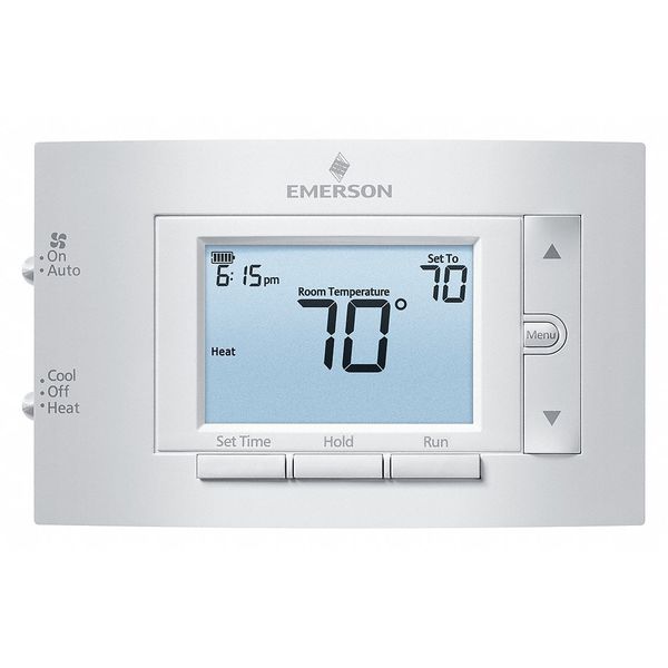 White-Rodgers 80 Series Thermostats, 7 Programs, 1 H 1 C, Wall Mount, Hardwired/Battery, 24VAC 1F83C-11PR