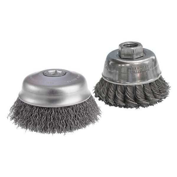 Cgw Abrasives Cup Brush, 2-3/4, Cup Knt, 0.020, SS, AH 60076