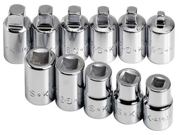 Sk Professional Tools 3/8" Drive Socket Set SAE 11 Pieces 1/4 in to 3/8 in , Chrome 19781