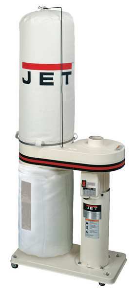 Jet Dust Collector, 650 CFM Max Flow, 1 hp, 1 Phase 708642BK