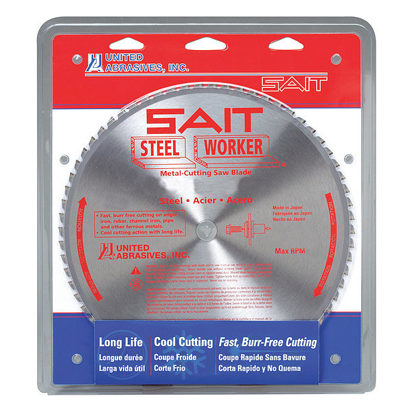 United Abrasives/Sait SAIT 77972 Steel Worker® Metal-Cutting Carbide Blades 14" (356mm) x 1" (26mm), 1-Pack 77972