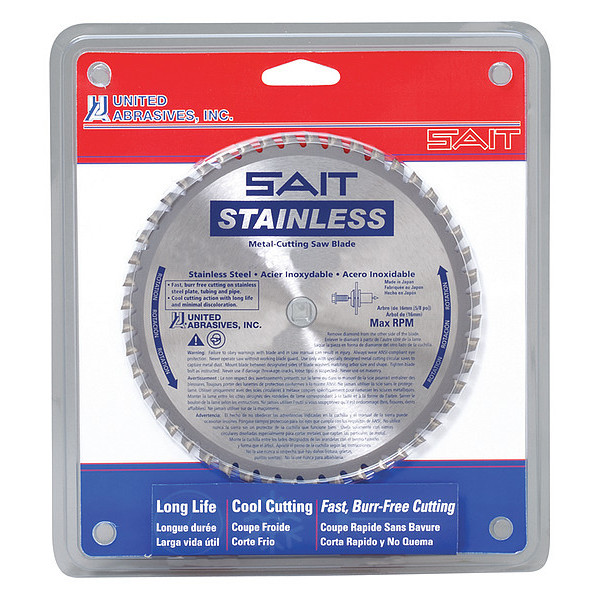 United Abrasives/Sait SAIT 77977 Stainless Metal-Cutting Carbide Blades 14" (356mm) x 1" (26mm), 1-Pack 77977