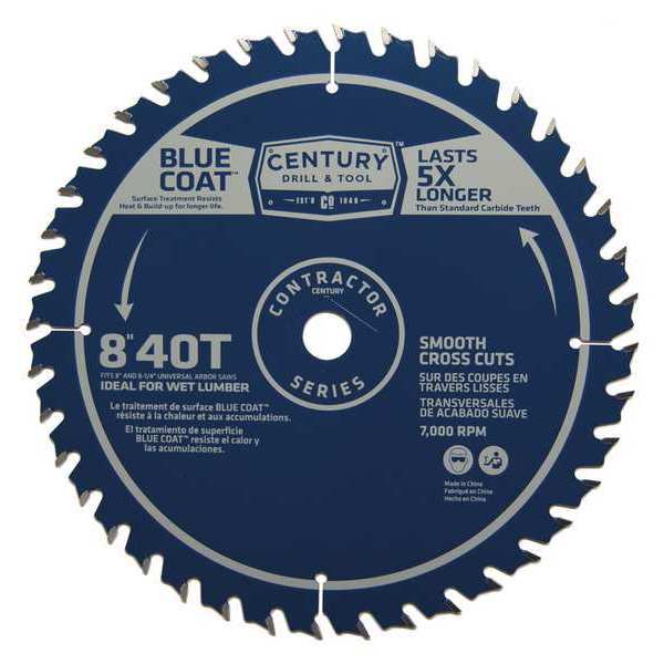 Century Drill & Tool 8-1/4", 40-Teeth Contractor Finishing Blade 10286