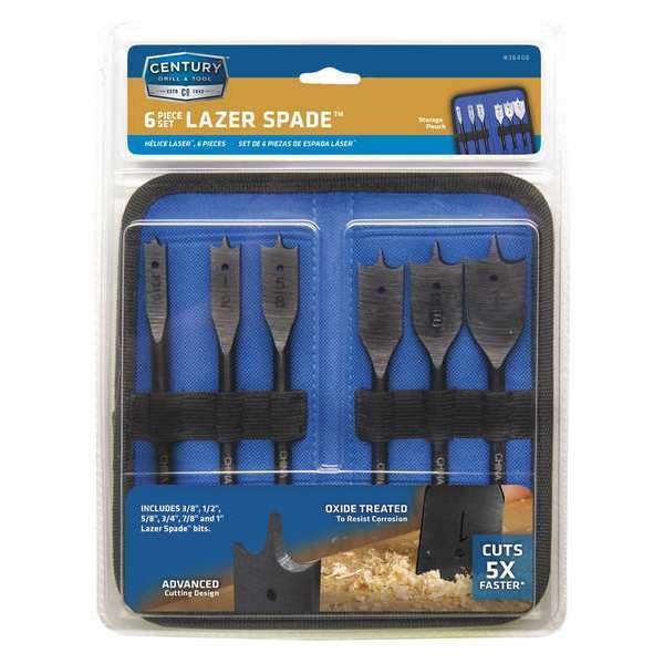 Century Drill & Tool Lazer Spade Bit 6 Pc Set 36406