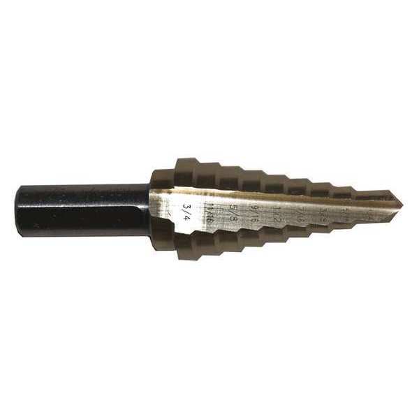 Century Drill & Tool Step Zirconium Drill Bit, 9, 1/4-3/4" 27202