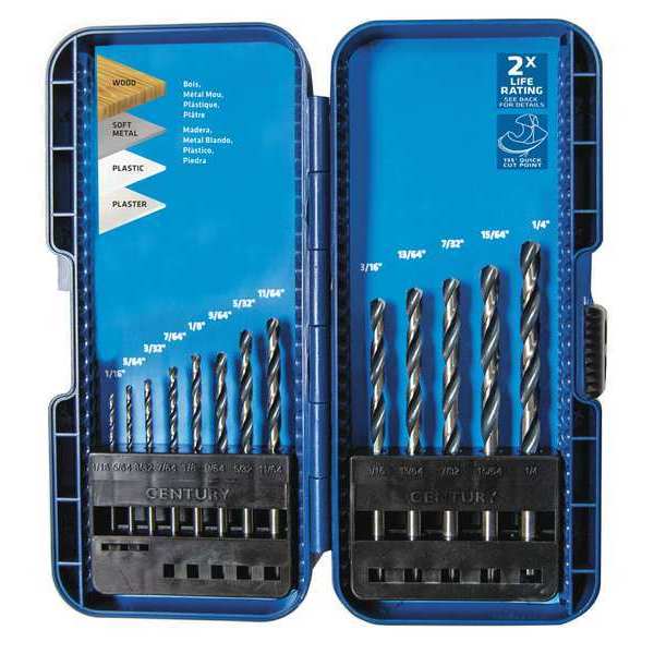 Century Drill & Tool 13pc. 135 Degrees Drill Bit Set 88715