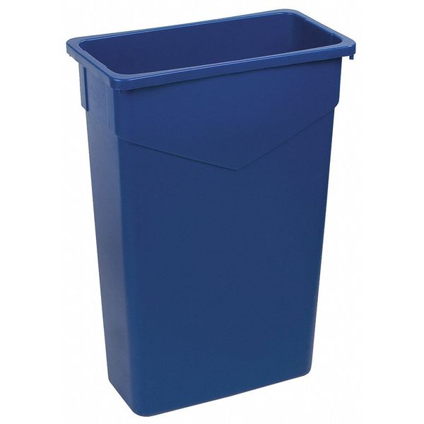 Carlisle Foodservice 23 gal Rectangular Trash Can, Blue, LLDPE 34202314