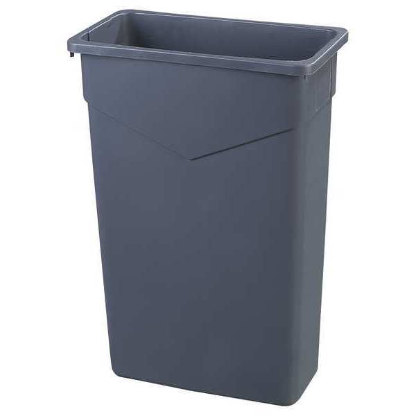 Carlisle Foodservice 23 gal Rectangular Trash Can, Gray, LLDPE 34202323