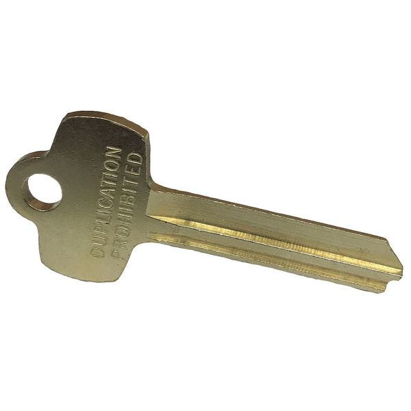 Delta Lock Key Blank, Keyway Type A, Number of Pins 0 G KEYI OP BLANK A