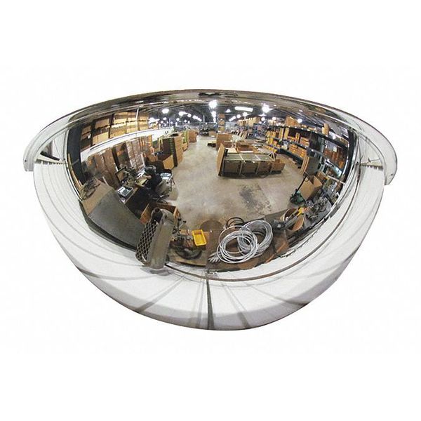 Zoro Select Half Dome Mirror, 18" dia., PC Lens ONV-180-18-PC