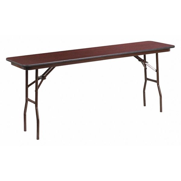 Flash Furniture Folding Training Table, 72" D X 18" W X 30" H, Mahogany, Melamine, Table Top: Laminate YT-1872-MEL-WAL-GG