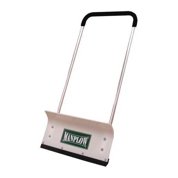 Manplow Snow Shovel, 48 in Aluminum U Handle Handle, HDPE Blade Material, 24 in Blade Width PRO24