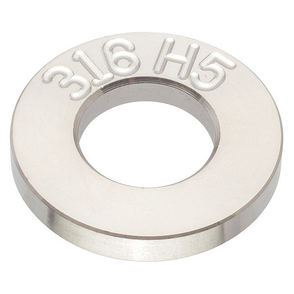 Zoro Select Flat Washer, Fits Bolt Size 3/8" , Stainless Steel Plain Finish Z9272-316H5