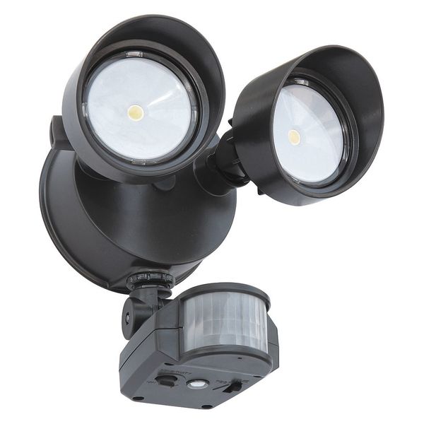 Lithonia Lighting LED Floodlight, 7"L, Dark Bronze, 2 Sensors OLF 2RH 40K 120 MO DDB M6