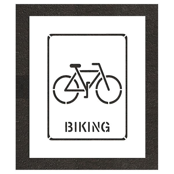 Rae Stencil, 0.125" Thick, Bicycles Character STL-108-52433