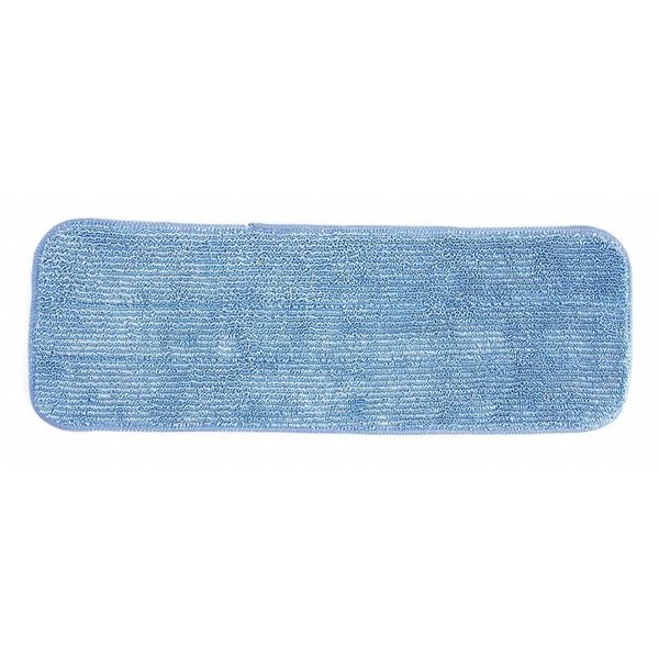 Hospeco Flat Mop Pad, Hook-and-Loop Connection, Blue, Microfiber, PK12, 2504-SPH-MFP-16B 2504-SPH-MFP-16B