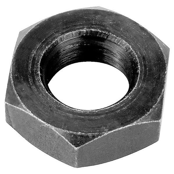 Te-Co Heavy Jam Nut, 1/2", Alloy Steel, Grade 2, Black Oxide, 19/64 in Ht, 10 PK 42205