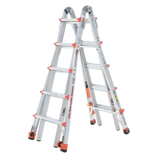 Little Giant Ladders Multipurpose Ladder, Scaffold, Staircase, Stepladder, Straight Configuration, 19 ft, Aluminum 15182-882