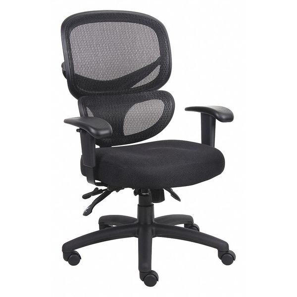Boss Fabric Task Chair, 21 1/2-, Adjustable, Black B6338