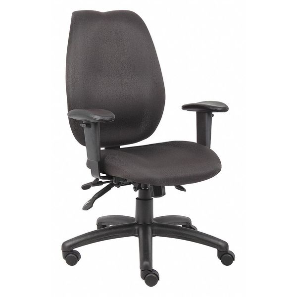 Boss Fabric Task Chair, 22-, Adjustable, Black B1002-BK