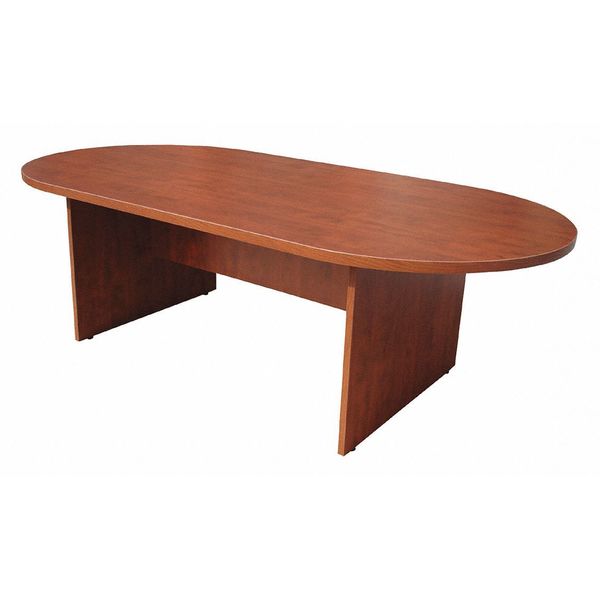 Boss Race Track Conference Table, 43" D, 95" W, 29-1/2" H, Mahogany, Wood N136-M