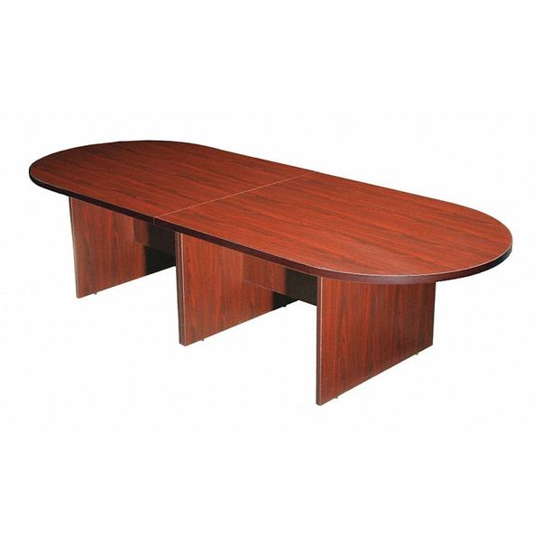 Boss Race Track Conference Table, 49" D X 120" W X 29-1/2" H, Mahogany, Wood N137-M